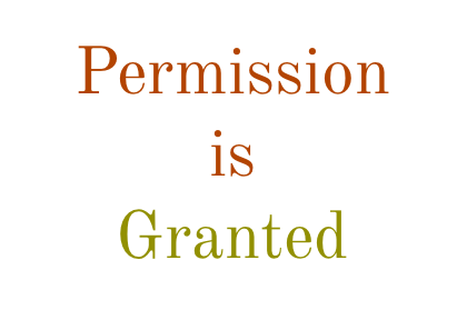 Permission is Granted - A6 postcard by Graeme Walker