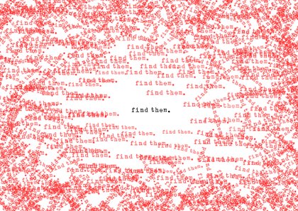 Find them - A6 postcard by Graeme Walker